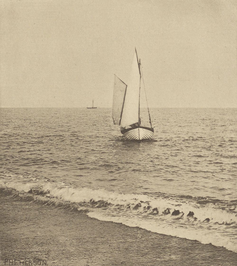 A Suffolk Shrimper "Coming Ashore" by Peter Henry Emerson