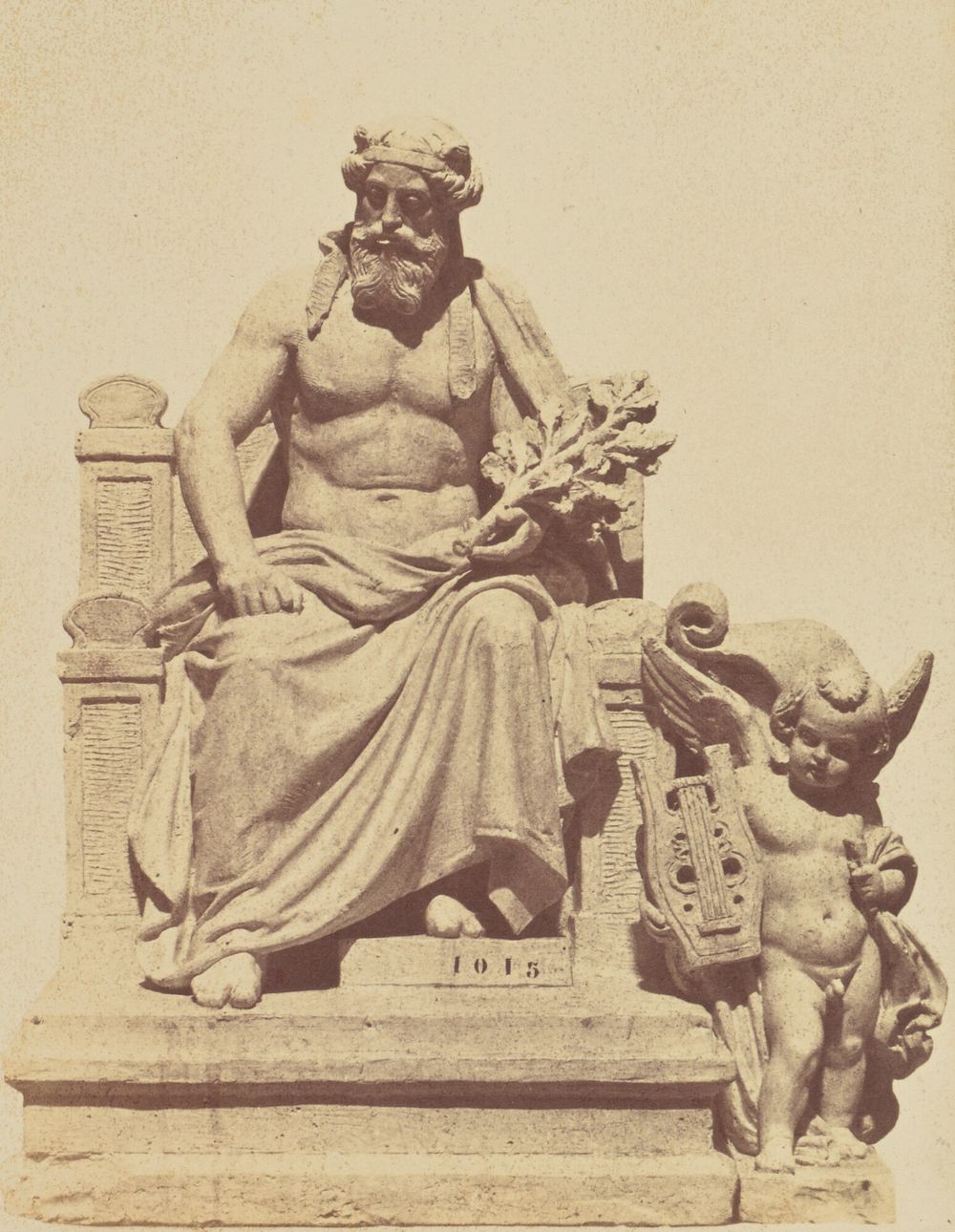 "L'Art grec", Sculpture by Gabriel Bernard Seurre, Decoration of the Louvre, Paris by Édouard Baldus