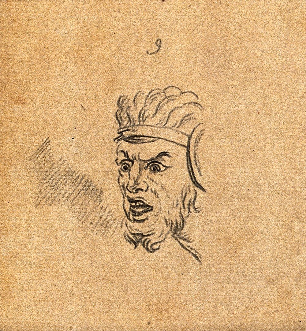 Eight physiognomies. Drawings, c. 1789.
