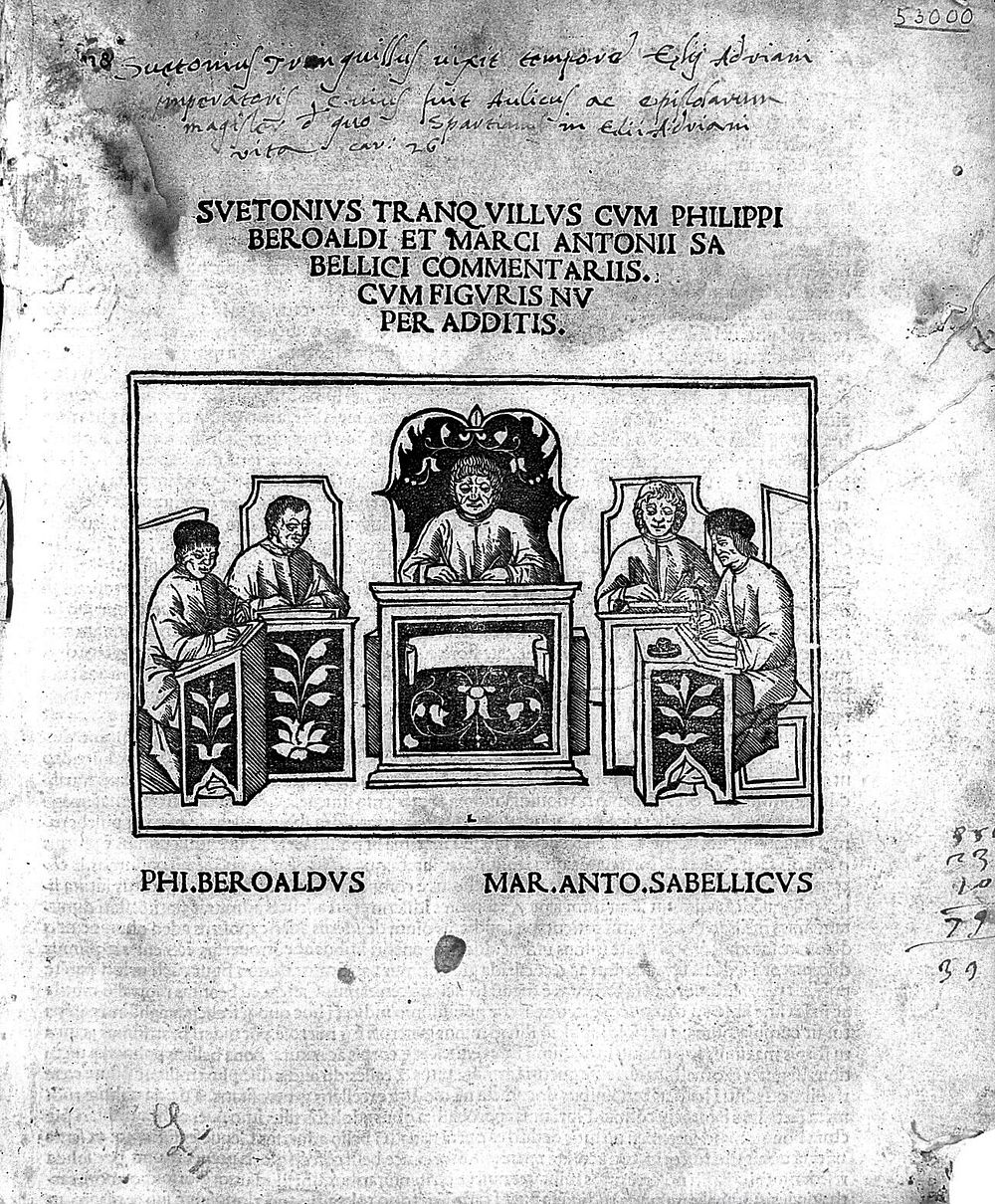 Vitae Caesarum cvm Philippi Beroaldi et Marci Antonii Sabellici commentariis. Cum figvris nvper additis / [Caius Suetonius…