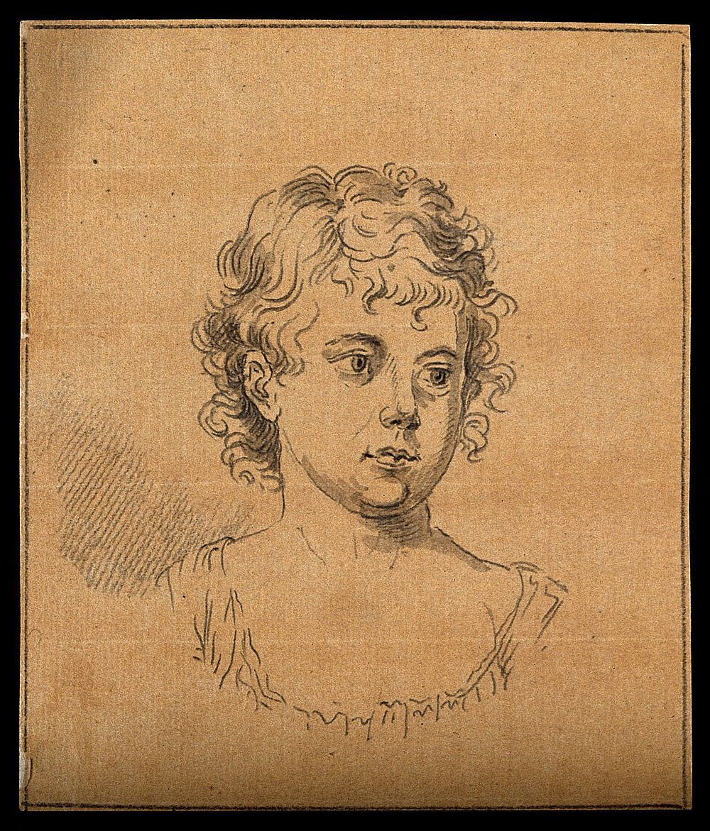 Head of a boy. Drawing, c. 1794.
