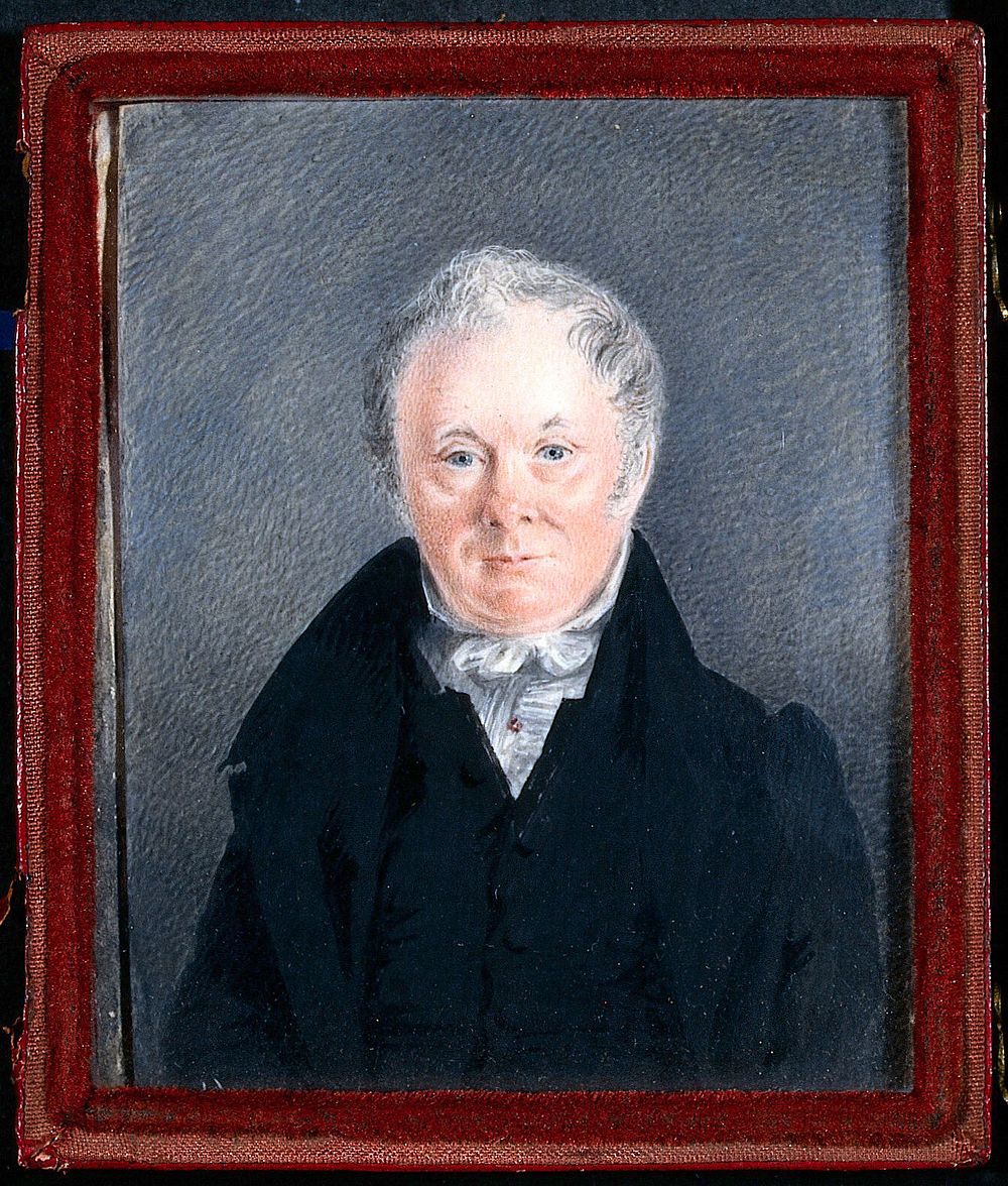 A middle-aged man, head and shoulders; said to be "Hunter" in 1790. Gouache.