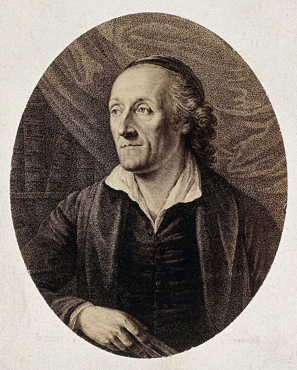 Johann Caspar Lavater. Photograph by Gustav Schauer after an engraving.
