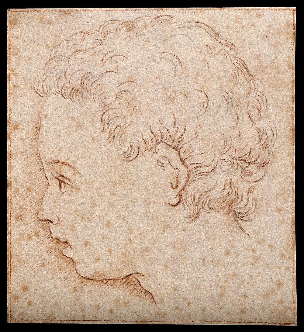 The infant John the Baptist. Drawing, c. 1791, after Raphael.
