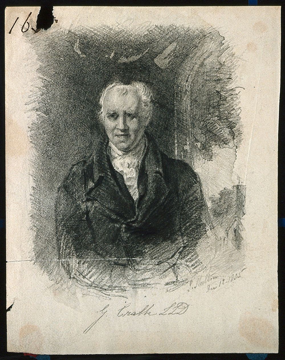 George Crabbe. Pencil drawing by E. Hulton, 1835.