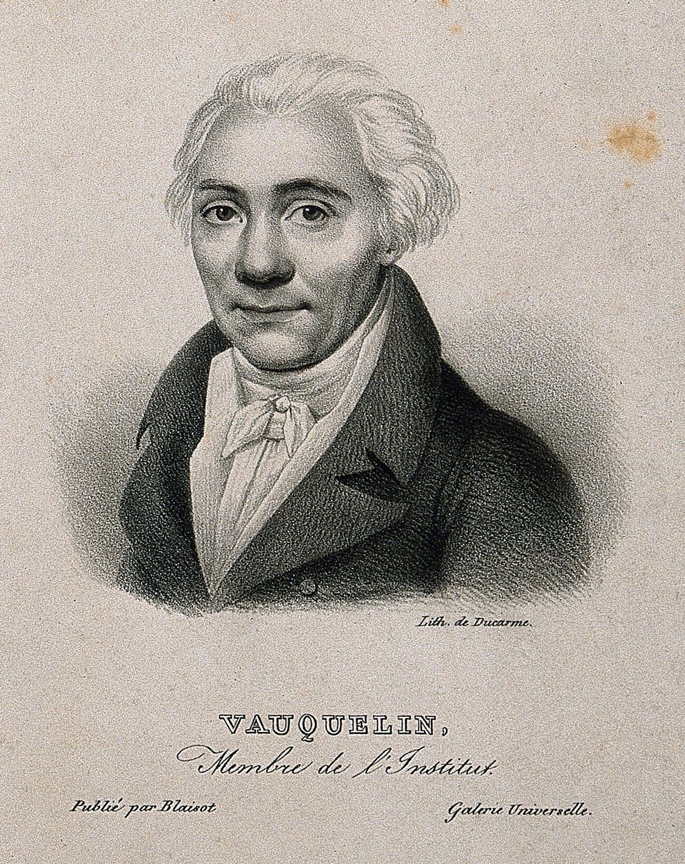 Nicolas Louis Vauquelin. Lithograph.