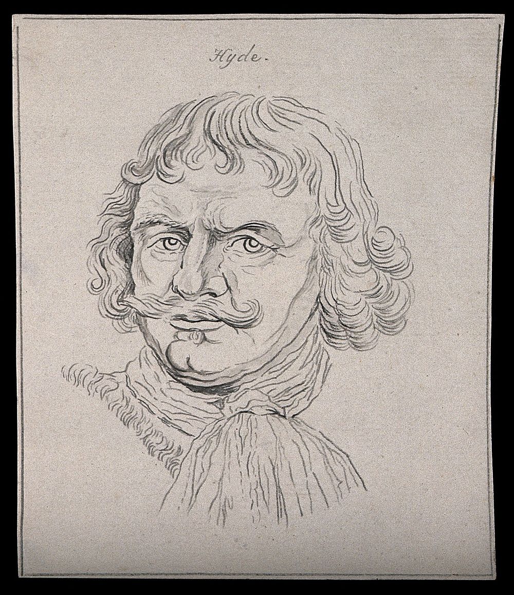 Admiral Hyde: portrait. Drawing, c. 1794.