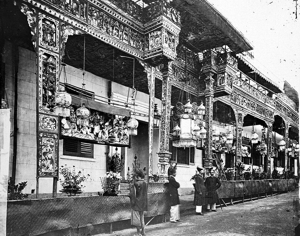 Lyndhurst Terrace, Hong Kong. Photograph, 1981, from a negative by John Thomson, 1869.