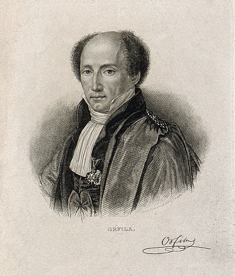 Pierre Matthieu Joseph Bonaventure Orfila. Line engraving by F. Richter.
