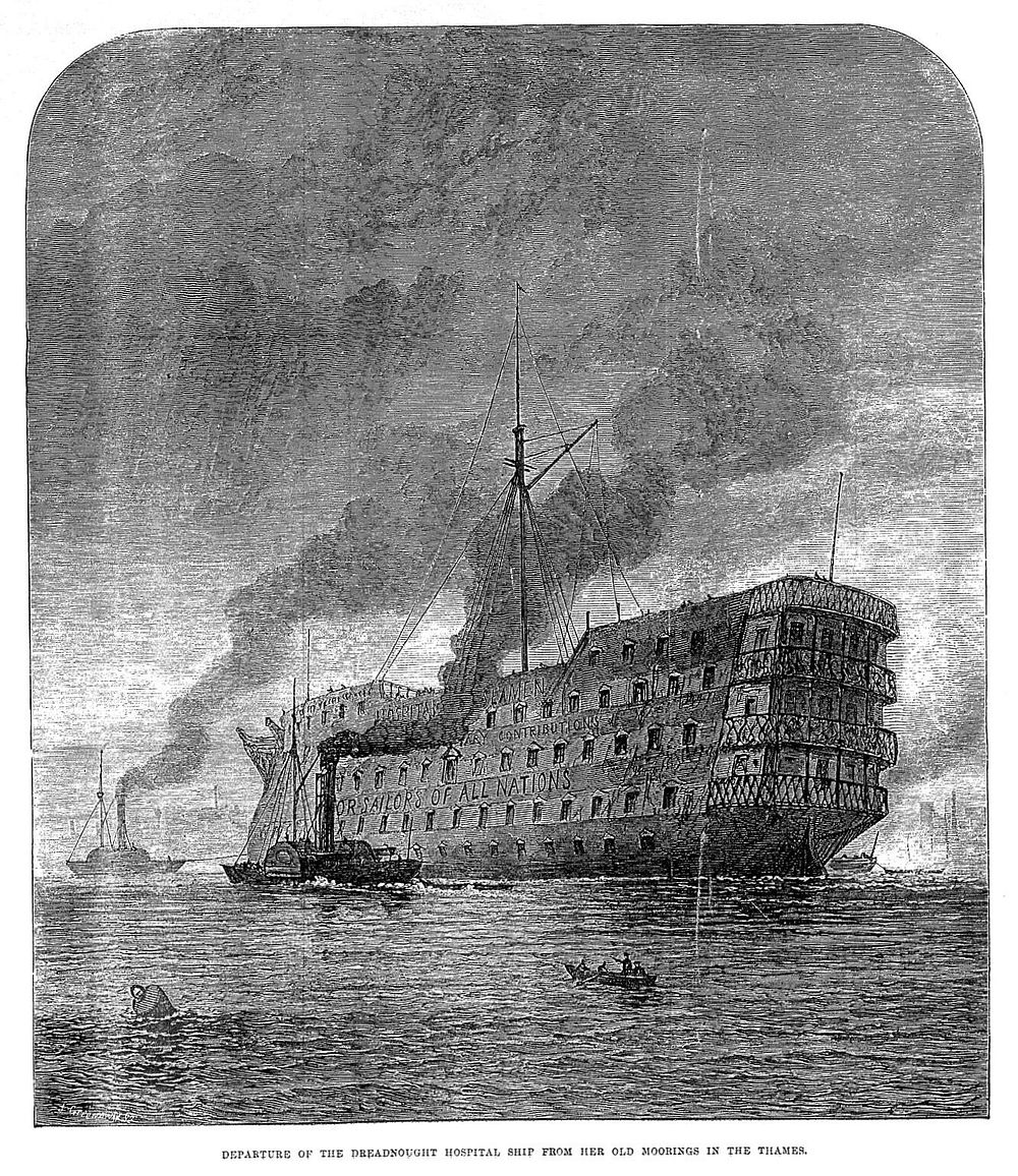 Engraving of The Dreadnought Seaman Hospital