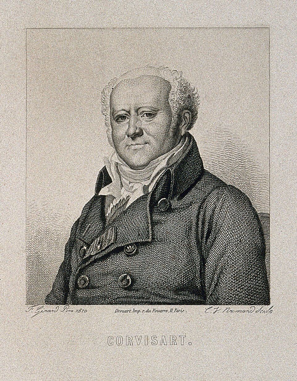 Jean-Nicolas, Baron Corvisart. Etching by C. J. Normand after F. P. S. Gérard.