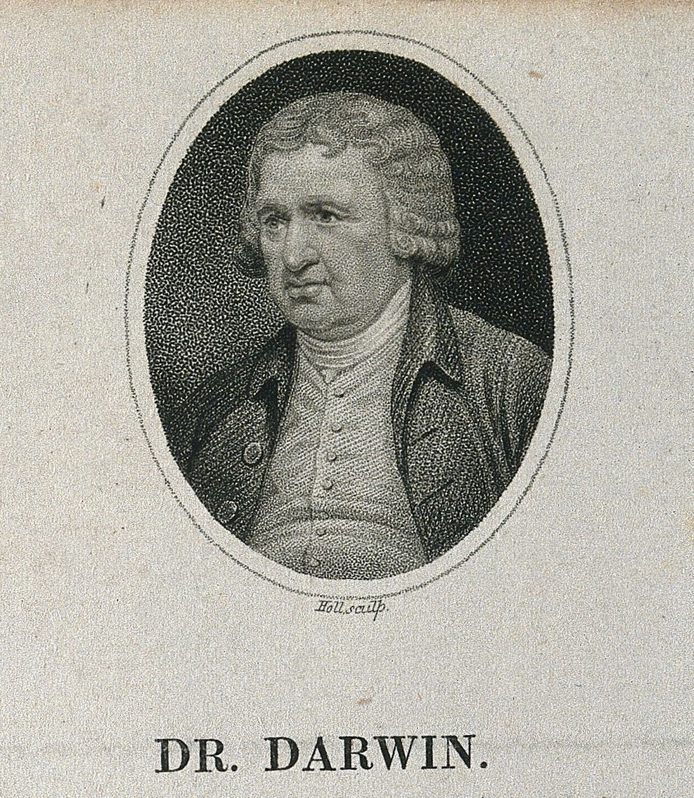 Erasmus Darwin. Stipple engraving by Holl.