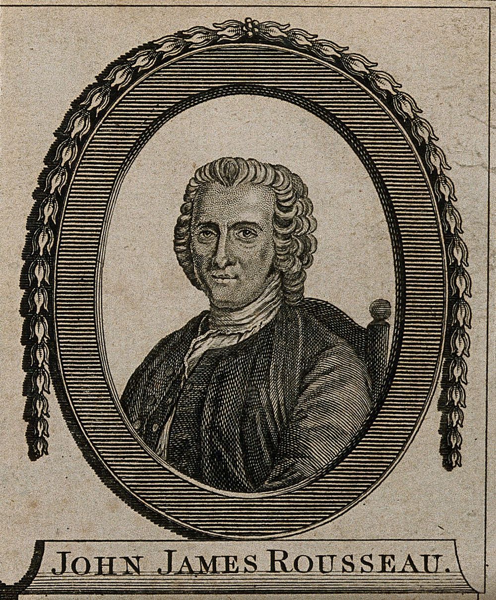 Jean-Jacques Rousseau. Engraving.