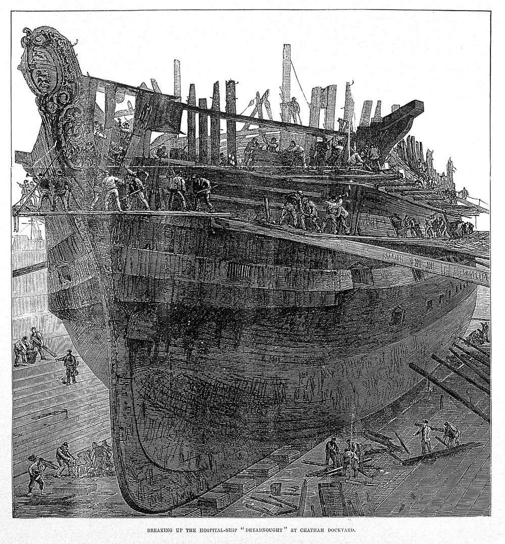 Engraving of The Dreadnought Seaman Hospital