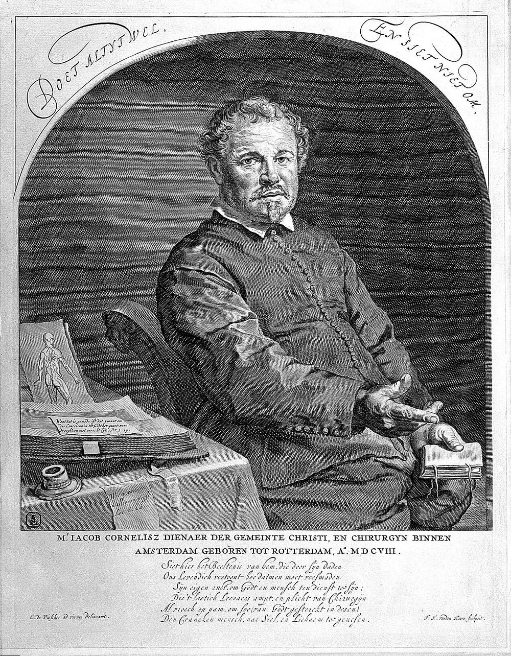 Jacob Cornelisz. (van Dalen). Engraving by F.H. van den Hoove after C. de Visscher.