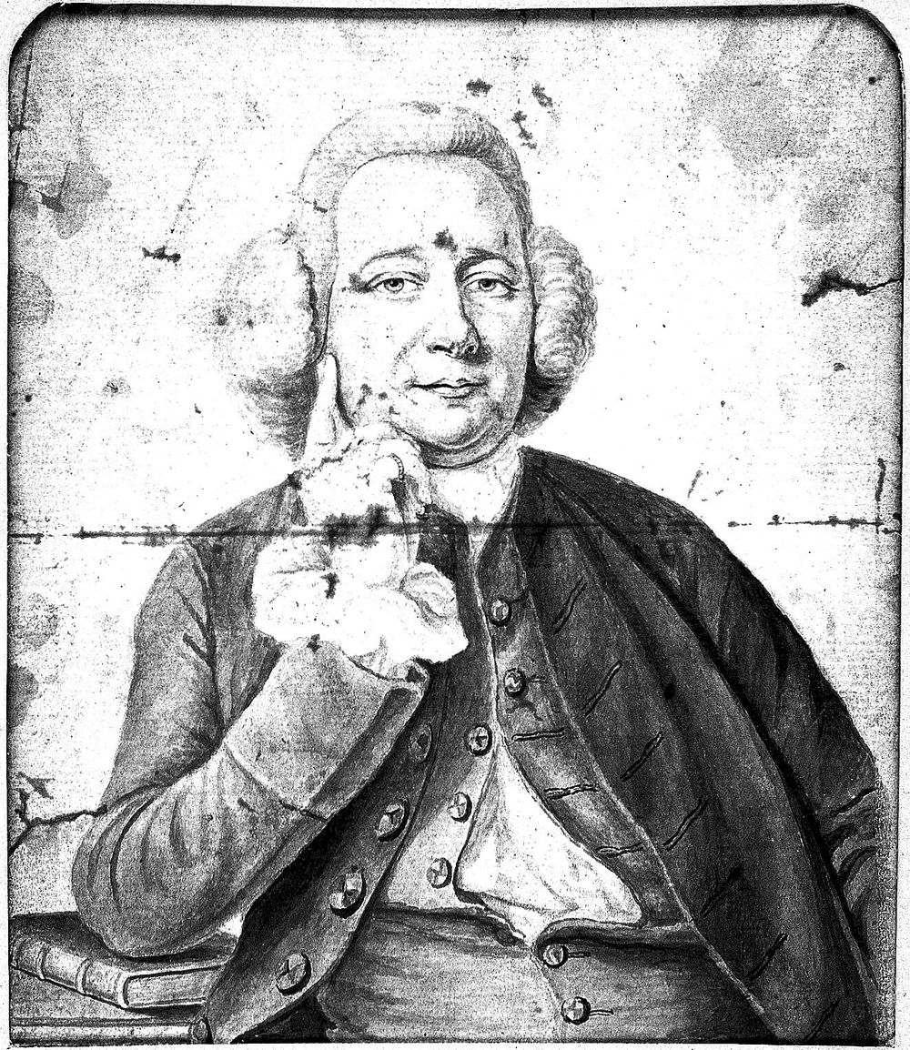 James Johnstone, physician of Worcester. Drawing.