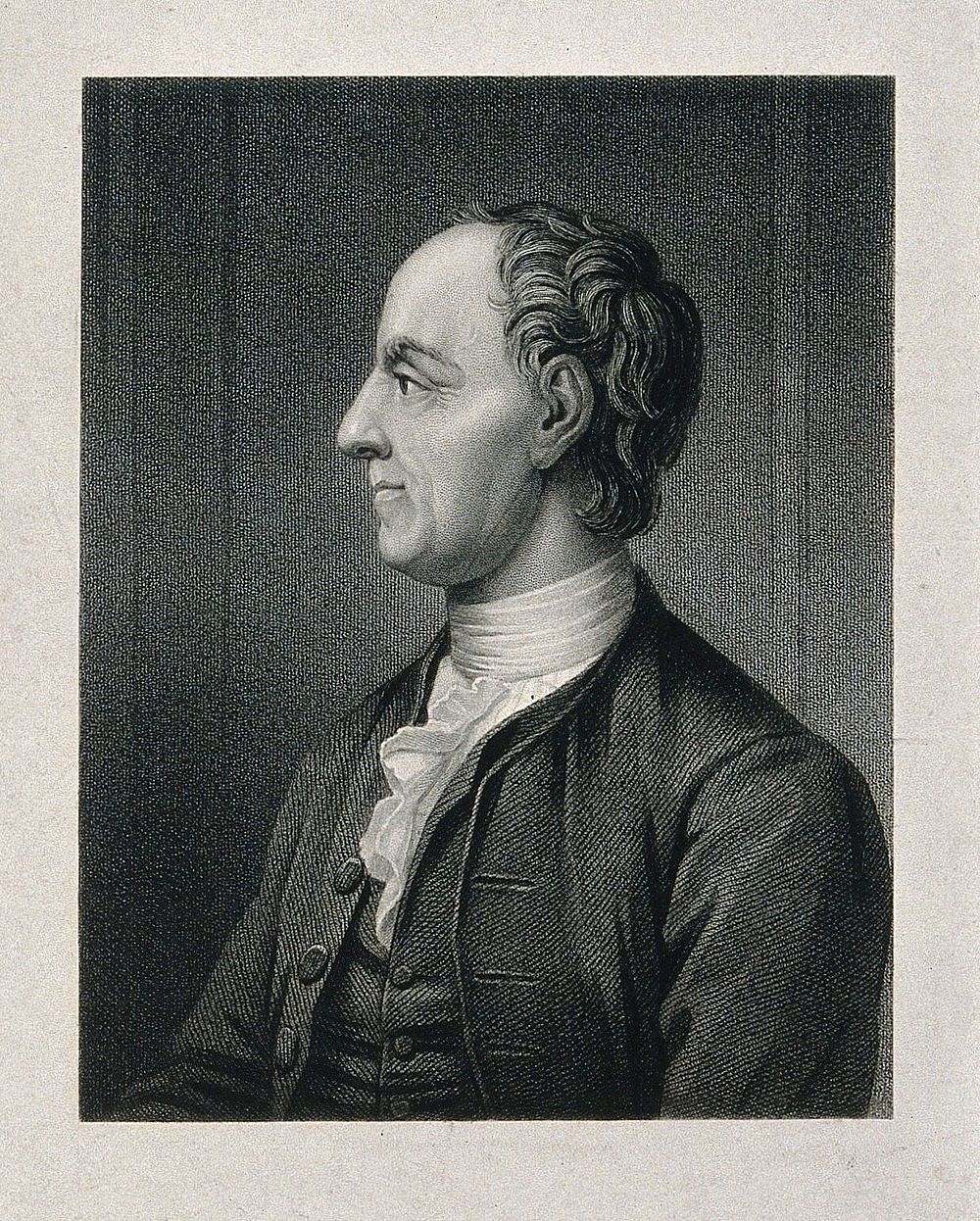 Leonhard Euler. Stipple engraving.
