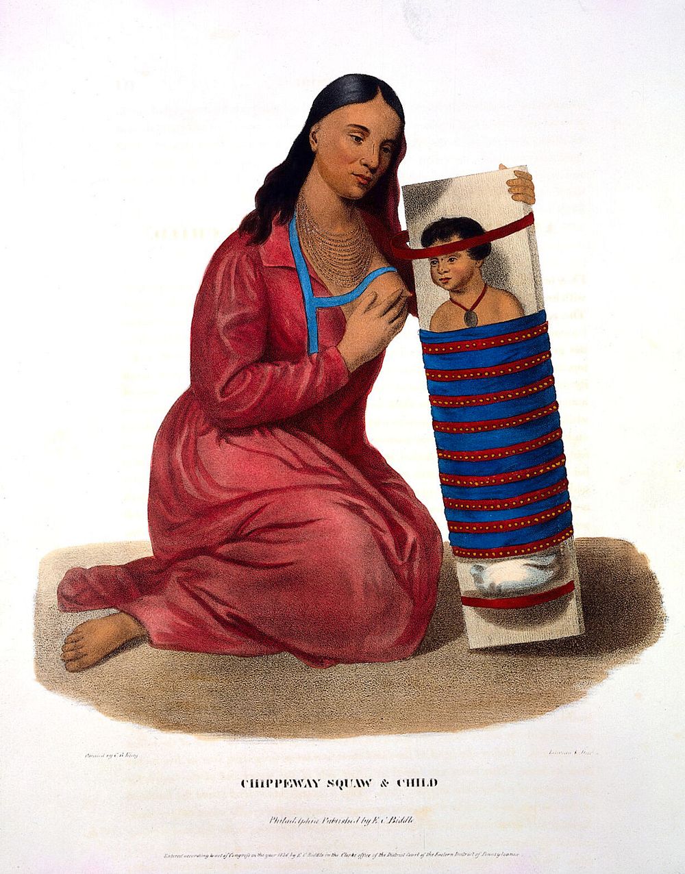 Hall and McKenney, History of the Indian..., mother and child