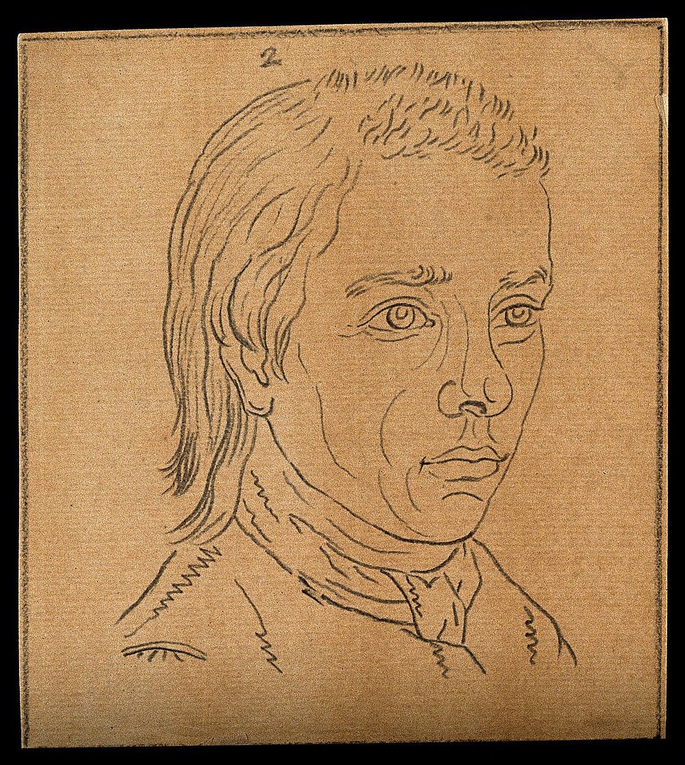 Head of a youth. Drawing, c. 1794.