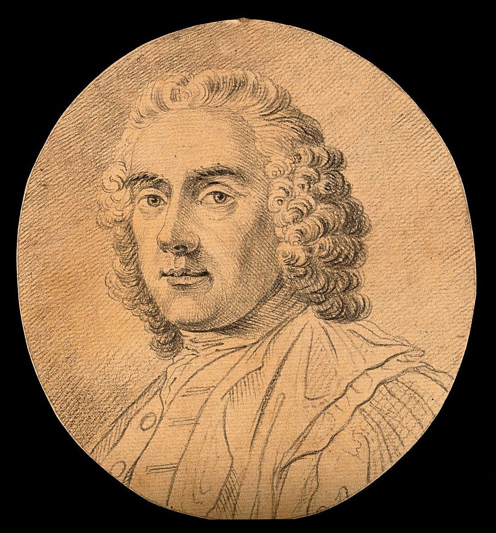 Alexander Monro: head and shoulders portrait. Drawing, c. 1792.