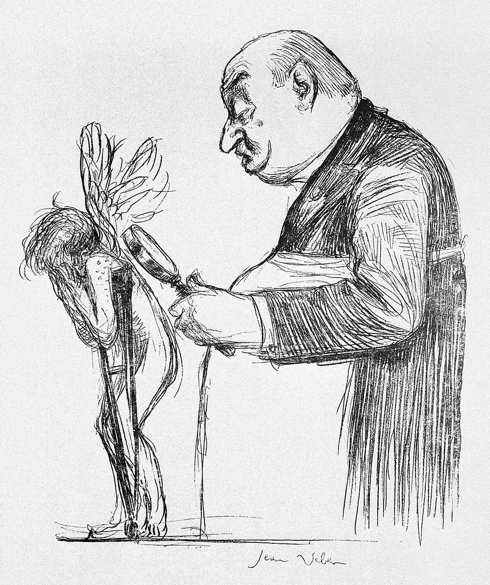 Alfred Fournier. Reproduction of drawing by J. Veber.