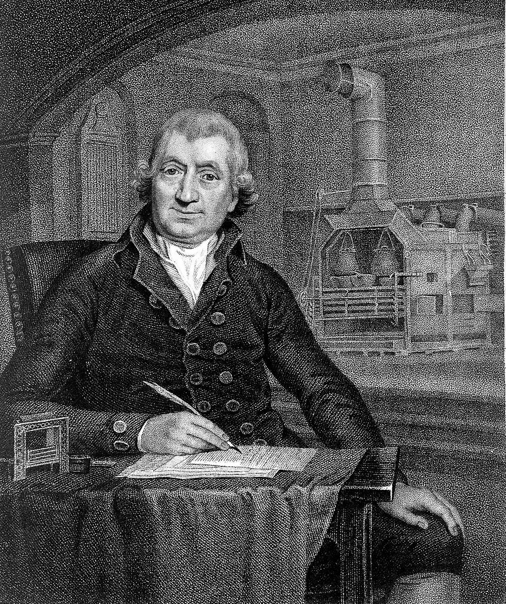 Sir Benjamin Thompson, Count von Rumford. Stipple engraving.