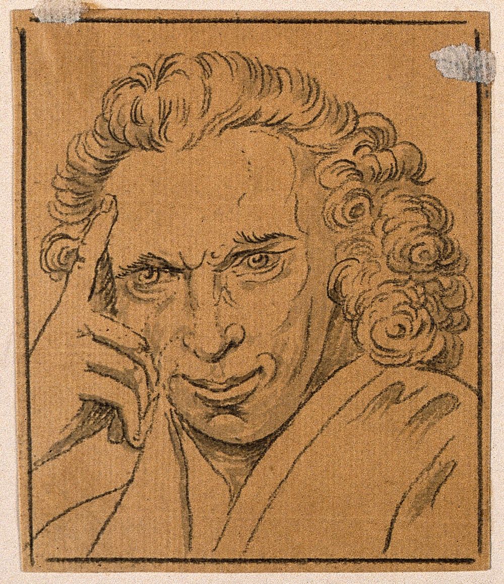 Laurence Sterne. Drawing, c. 1789.