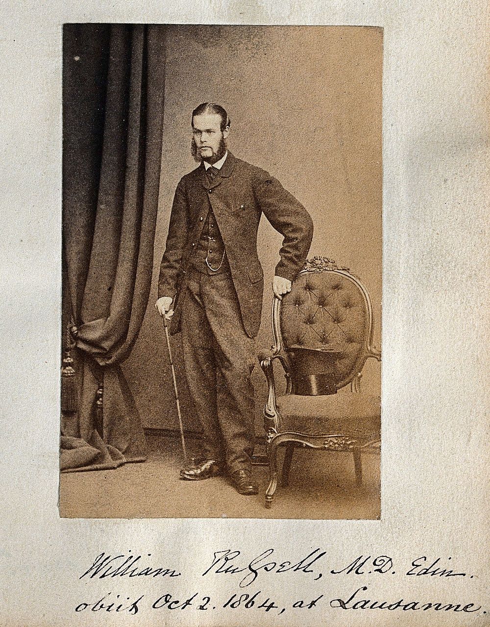 William Russell. Photograph, 1864.