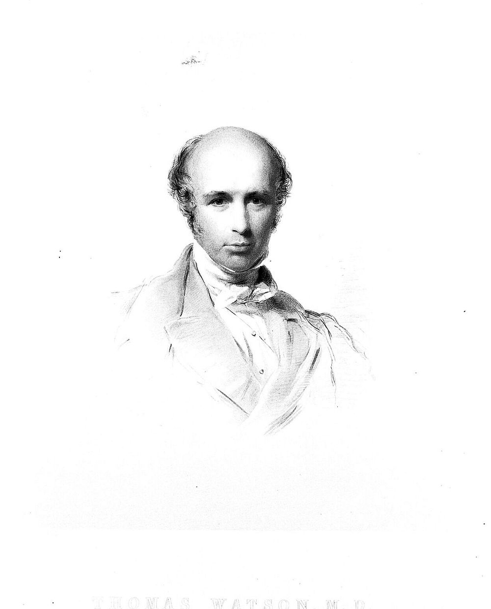 Sir Thomas Watson. Stipple engraving by F. Holl, 1854, after G. Richmond, [1850].