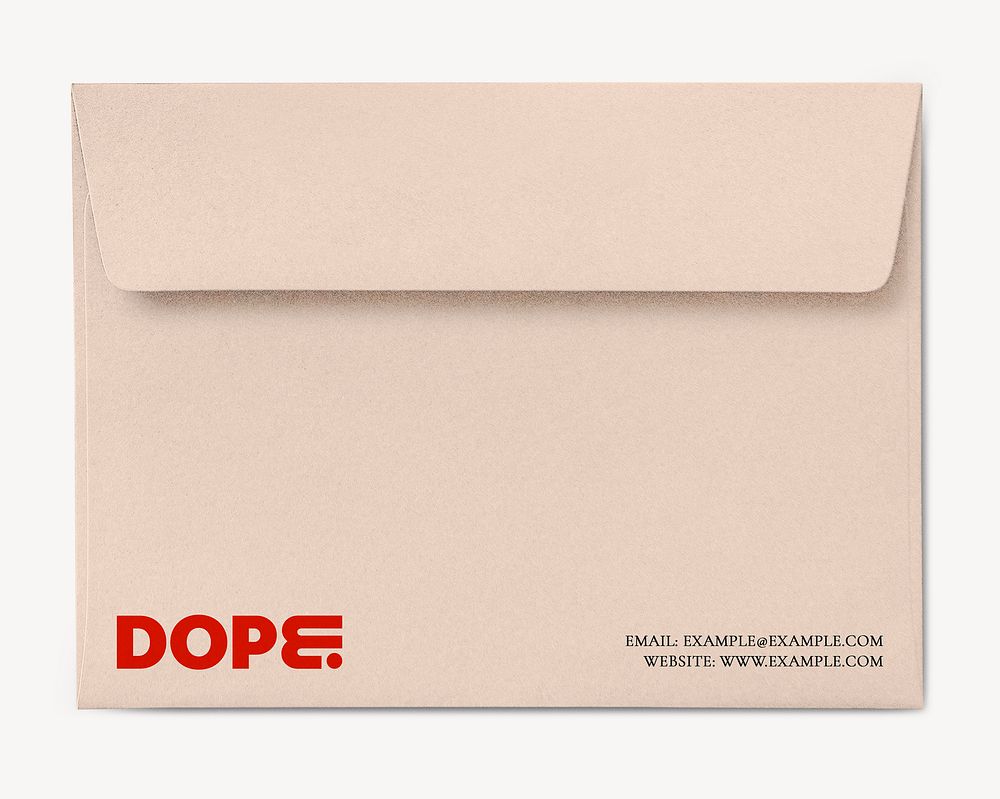 Beige business envelope, branding stationery design