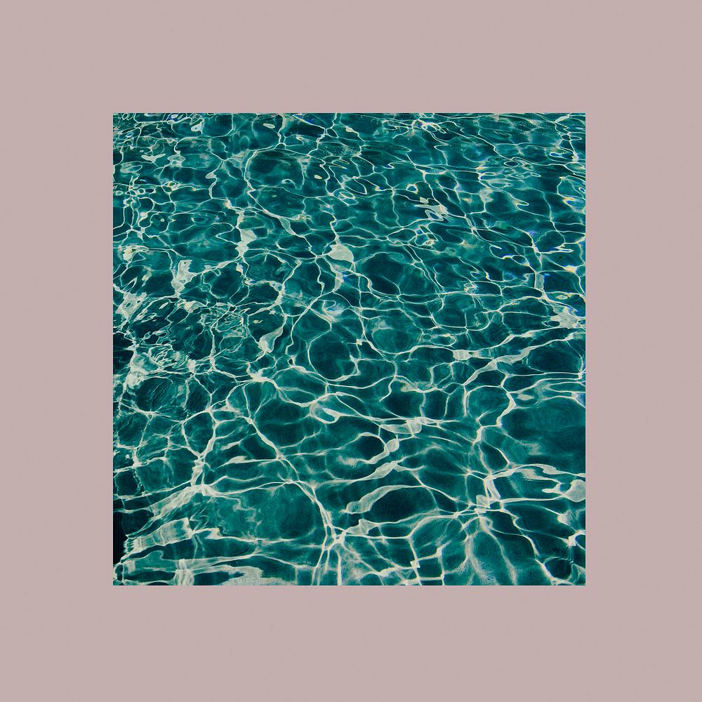 Aesthetic pool water photo on a wall