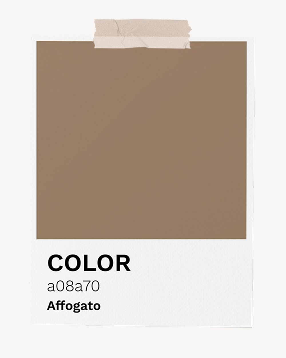 Affogato brown color sample card