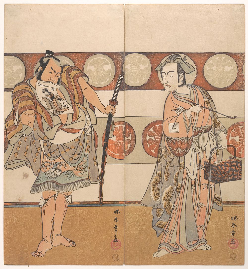 The Actors Ichikawa Yaozo III and Nakamura Sukegoro II by Katsukawa Shunshō