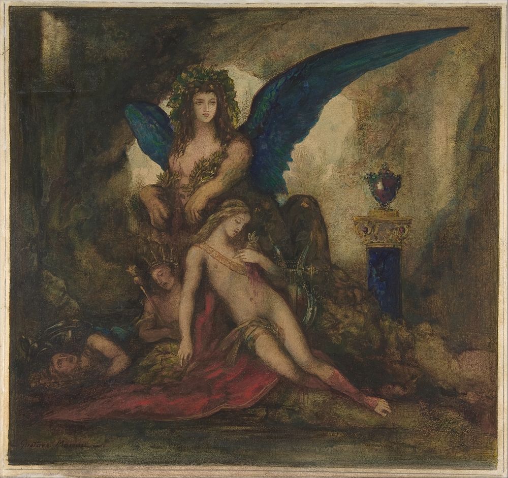 Sphinx in a Grotto (Poet, King and Warrior) by Gustave Moreau