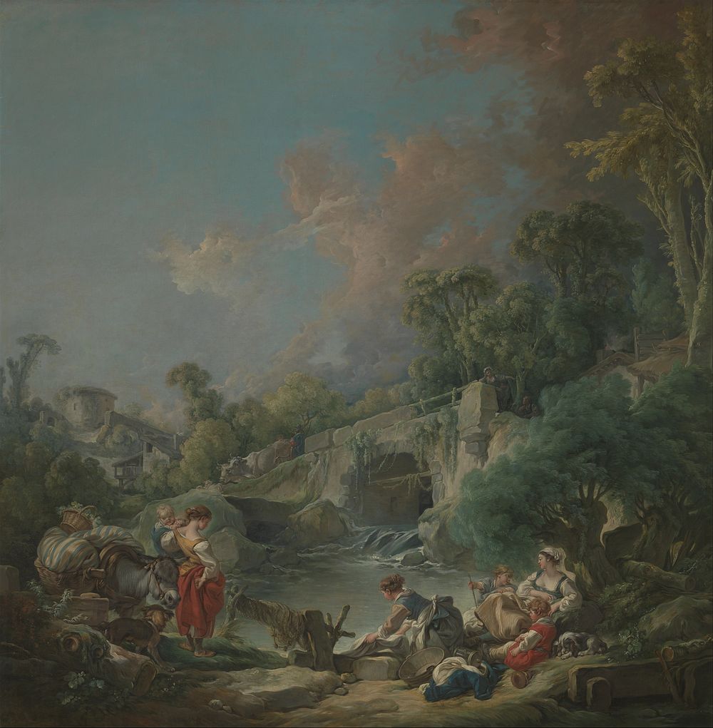 Washerwomen by François Boucher