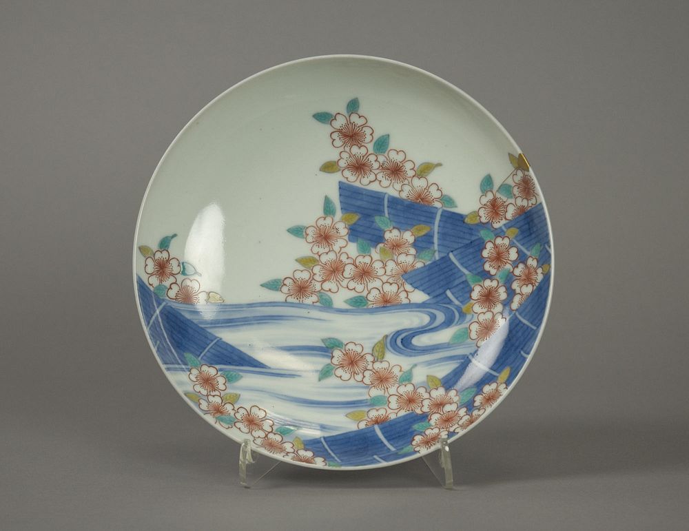 Dish with Cherry Blossom Rafts, Japan