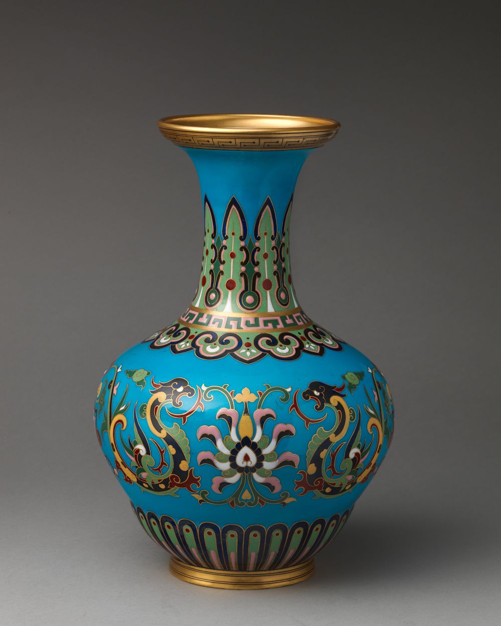 Vase with "cloisonné" decoration