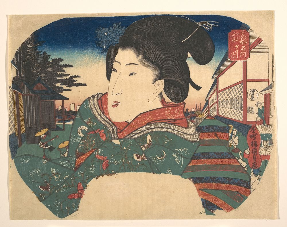 Famous Views of Edo: Kasumigaseki by Utagawa Kunisada