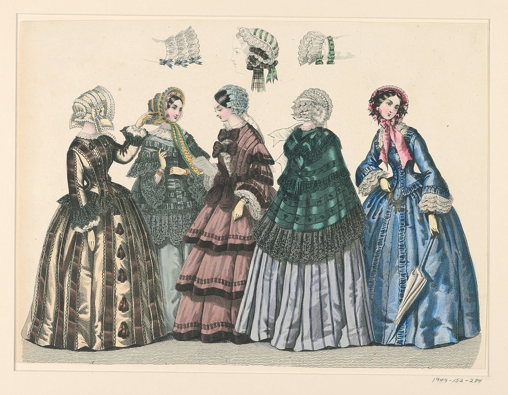 Fashion Plate with Ladies' Headwear