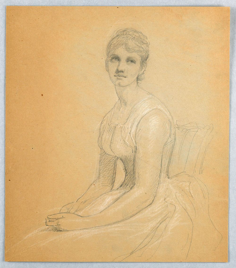 Sketch for Portrait of a Woman by Daniel Huntington