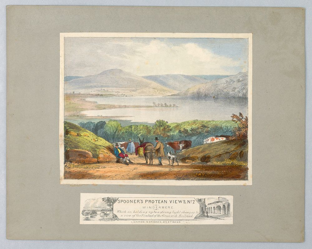 Optical Toy: "Windermere" (Spooner's Protean Views, no. 7), William Spooner