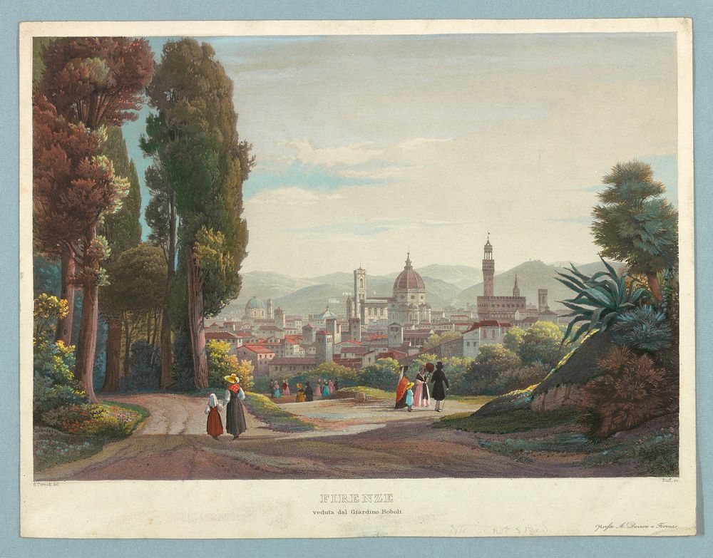 Firenze, Veduta dal Giardino Bobol, Johannes Ruff
