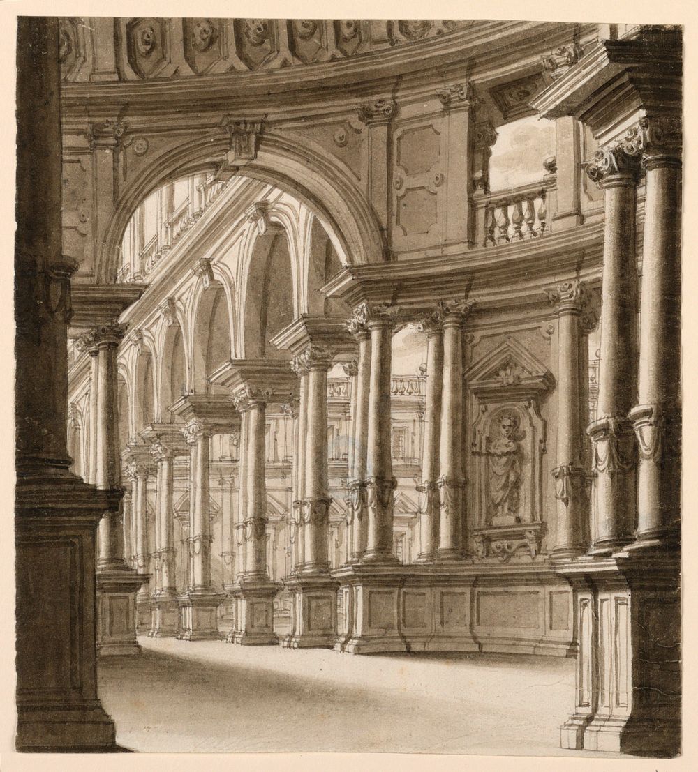 Stage Design, Interior of Renaissance Portico