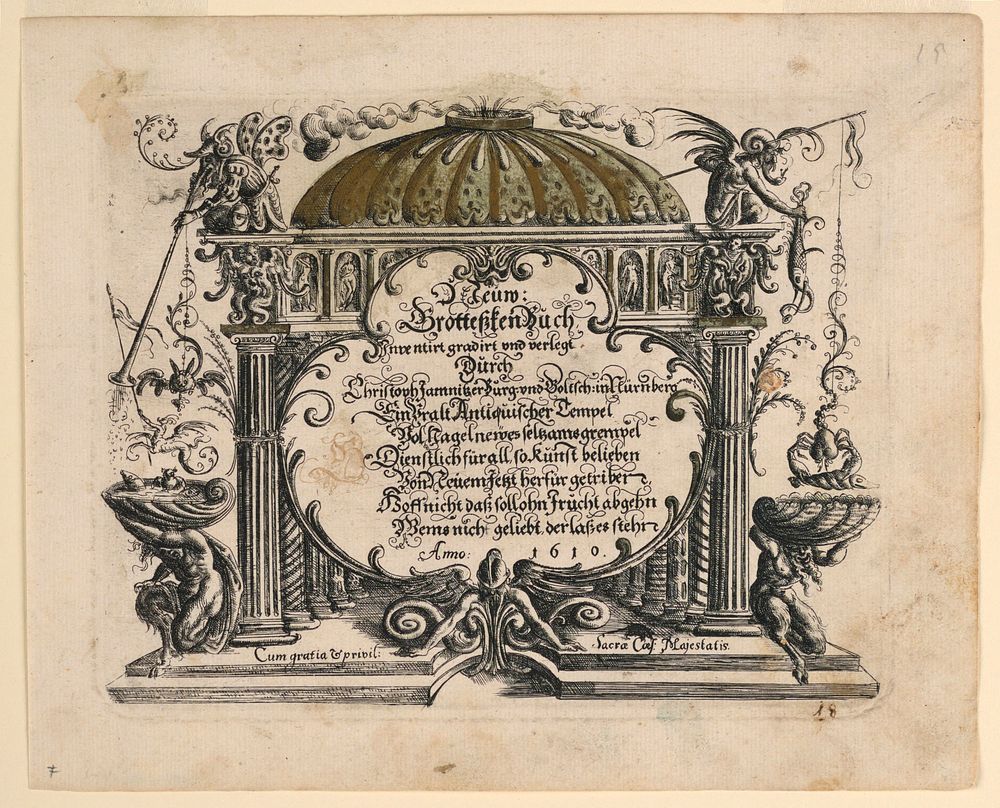 Title page, from Neüw Grotteßken Buch (New Grotesque Book) by Christoph Jamnitzer