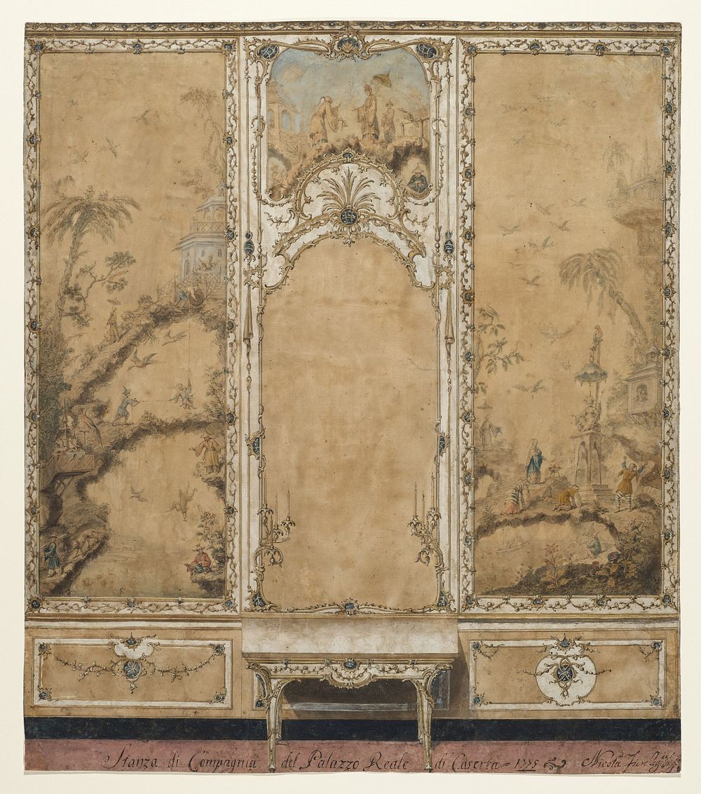 Wall Decoration for the Drawing Room of the Palace of Caserta, Nicola Fiore