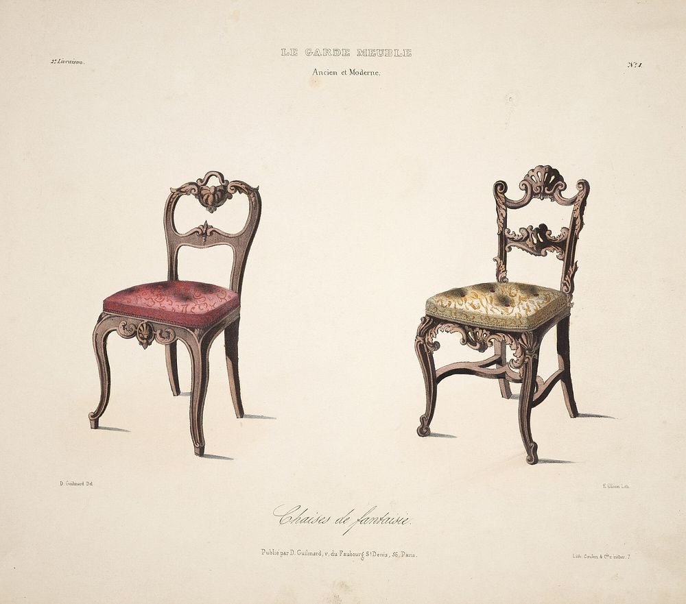 "Chaises de fantaisie," no. 8, in Le Garde-Meuble (The Storehouse)