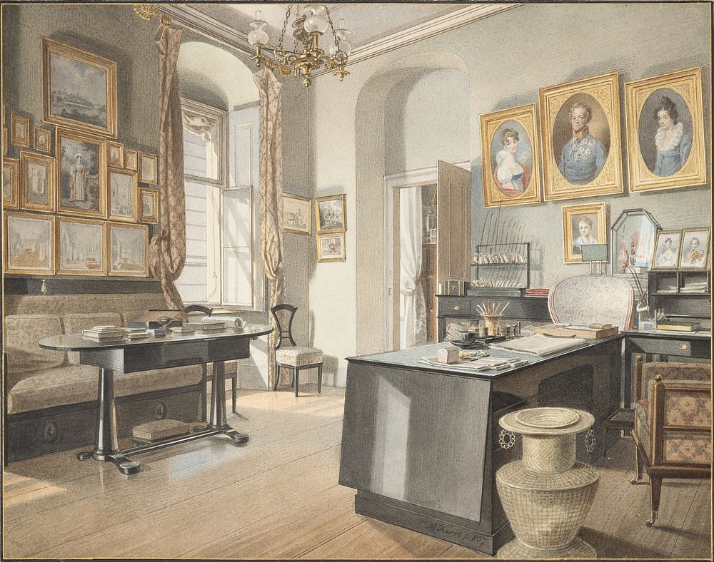 A Study Interior at St. Polten by Matth&auml;us Kern