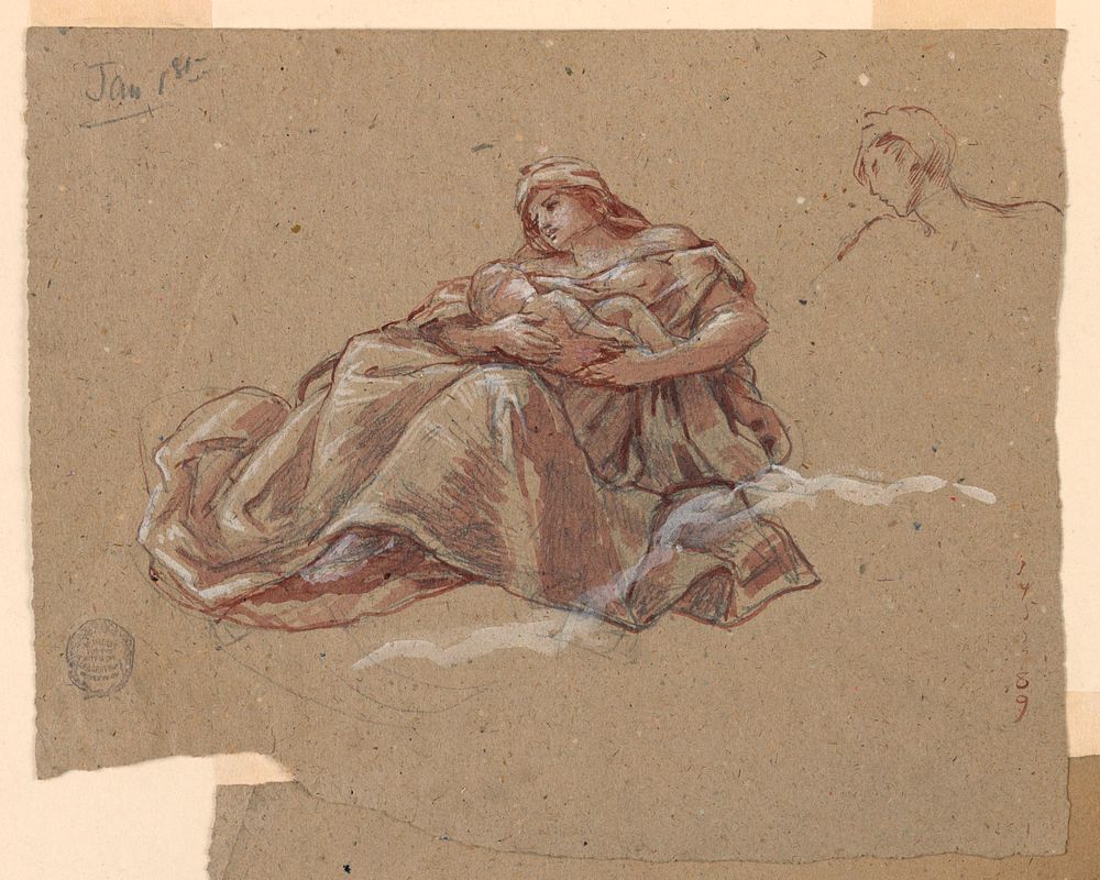 Study for "Charity," St. Bartholomew's Church, New York, NY by Francis Augustus Lathrop, American, 1849 - 1909