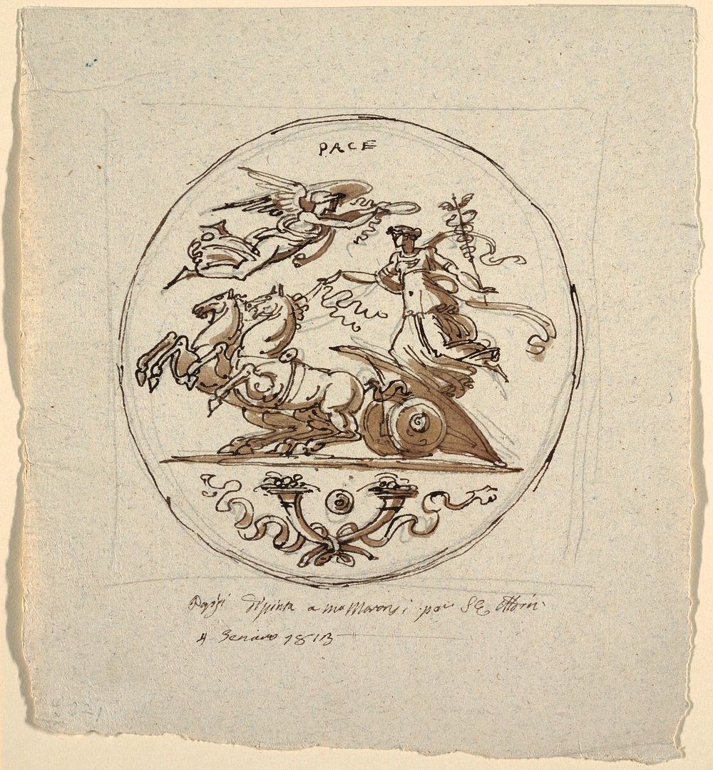 Triumph of Peace, Roundel, for the Aldini Villa at Montmorency