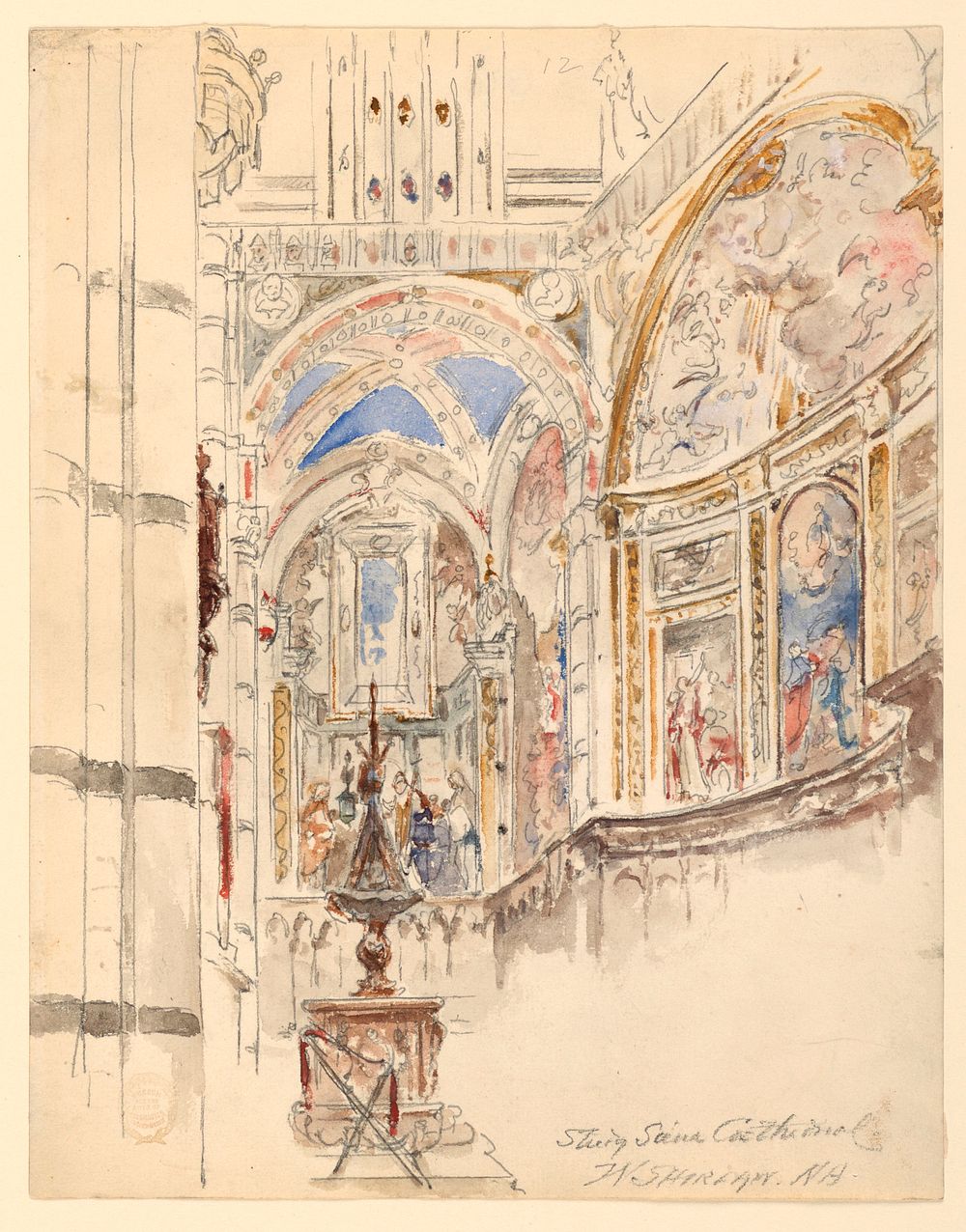 Study of Siena Cathedral by Walter Shirlaw, American, b. Scotland, 1838–1909